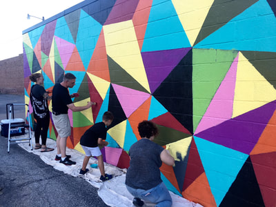 Bright Future community-painted mural